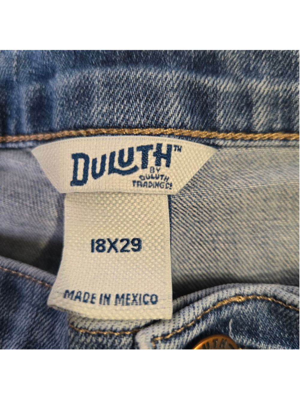 Women's Duluth Trading Co Blue Flare Jeans Size 18 - Picture 4 of 12